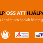 Banner för European Social Enterprise Monitor. Hjälp oss att hjälpa er! Delta i undersökningen.